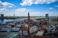 Luftaufnahme der lettischen Hauptstadt Riga