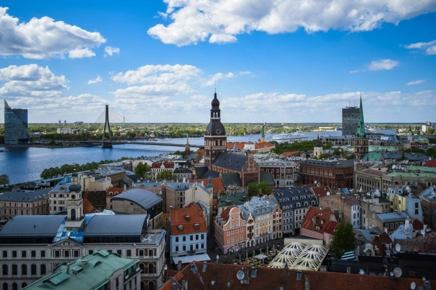 Luftaufnahme der lettischen Hauptstadt Riga