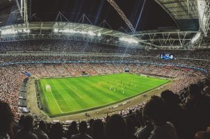 Blick in Fußballstadion