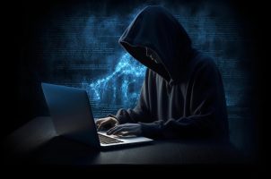 Hacker am Computer