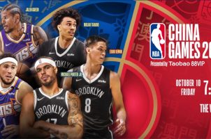 Die Spieler zeigen sich den Fans (Bild: The Venetian Macau) Werbung NBA-Matches in Macau