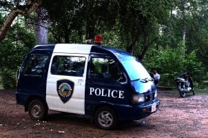 Polizeiwagen Kambodscha