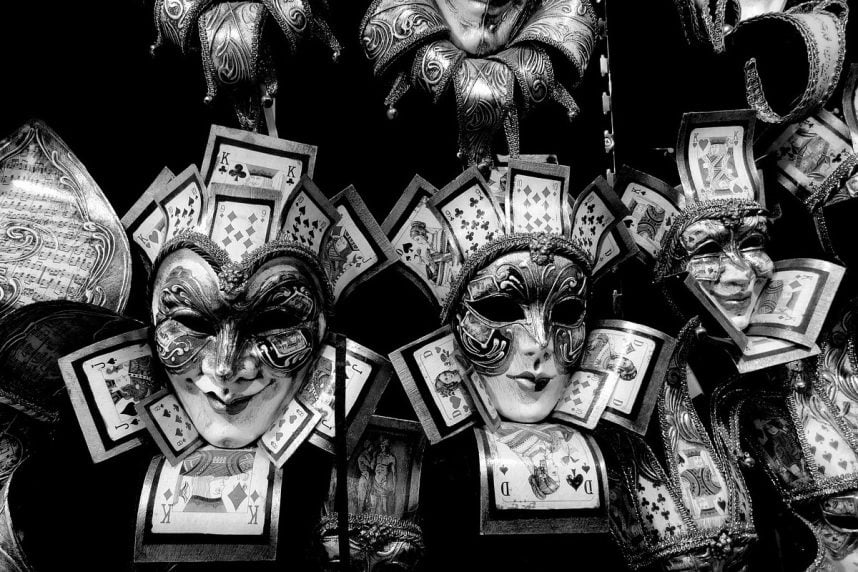 Karneval Venedig, Menschen mit Masken