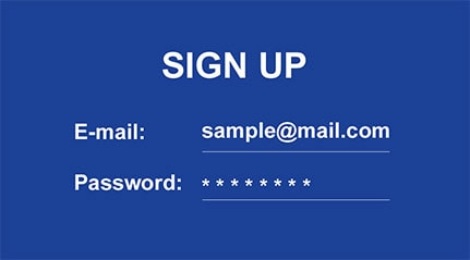 3: Sign up or login
