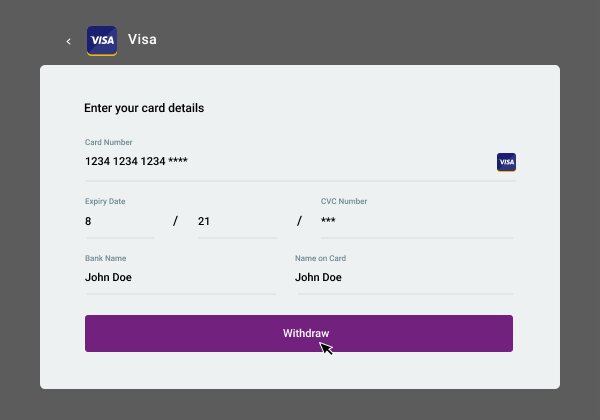 Select how much you want to cash out.