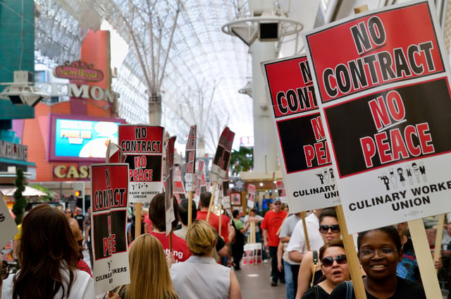 Downtown Las Vegas Culinary union strike