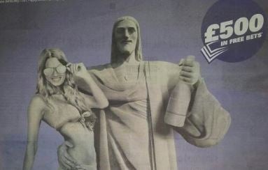 Banned Sporting Index "Christ the Redeemer" Ad