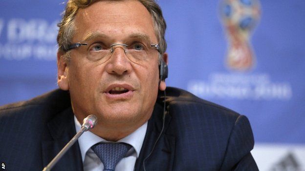 Jerome Valcke is accused of profiting from a scheme to sell World Cup tickets at well above face value. (Image: BBC Sport)