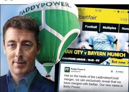 Breon Corcoran Paddy Power Betfair merger