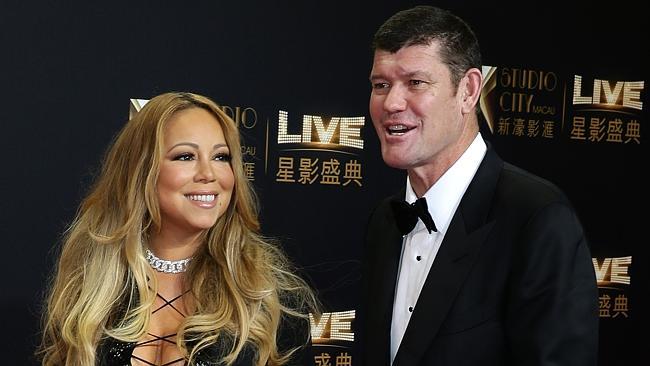 Mariah Carey and James Packer, Studio City Macau opening night