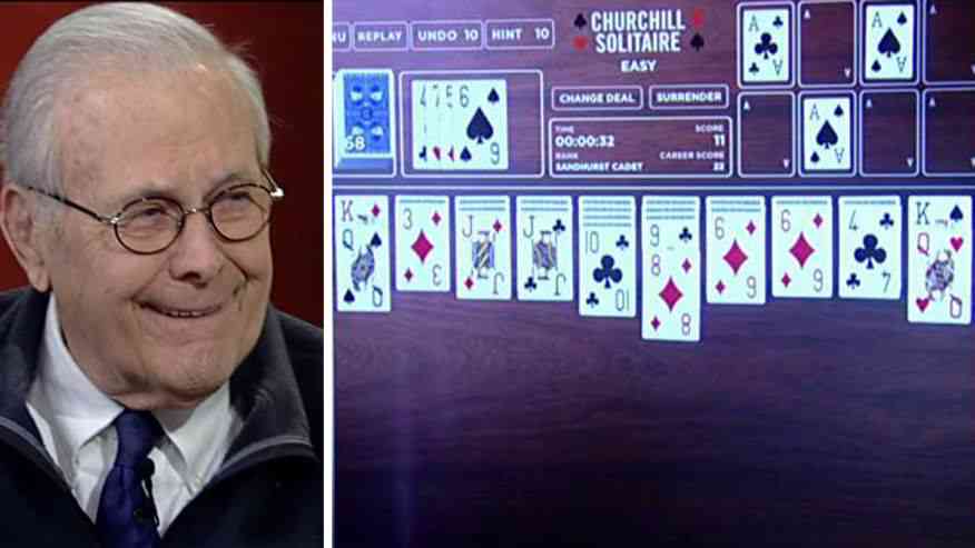 Donald Rumsfeld "Churchill Solitaire" app