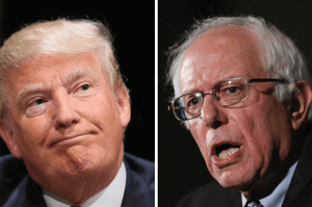 New Hampshire voters Sanders Trump