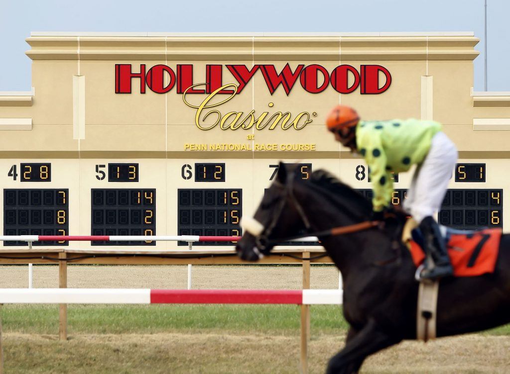 Horses return to the stables after a race, at Penn National race track in East Hanover Twp. Thursday July 8, 2010.CHRIS KNIGHT, The Patriot-News