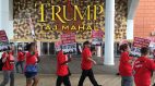 Workers picket Trump Taj