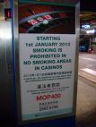 casino smoking Macau fines