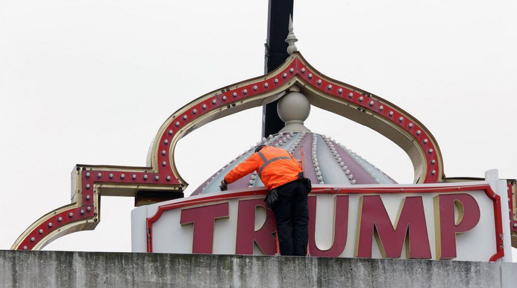 Trump Taj sign ownership dispute