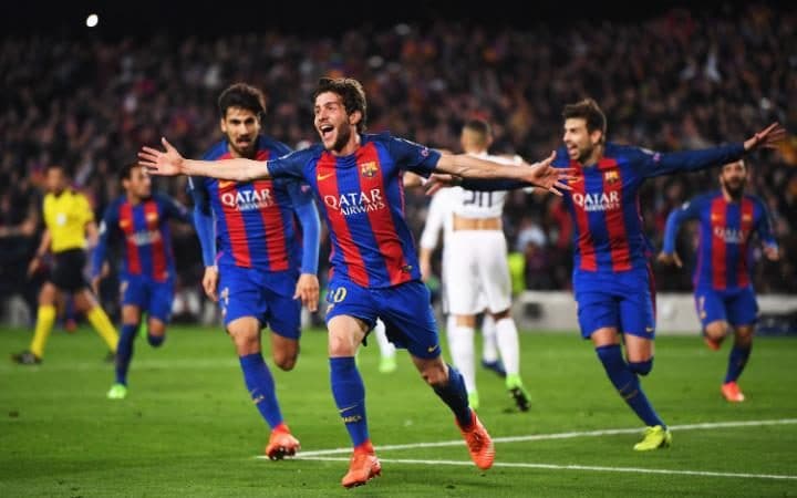 Sergi Roberto scores winning goal against PSG