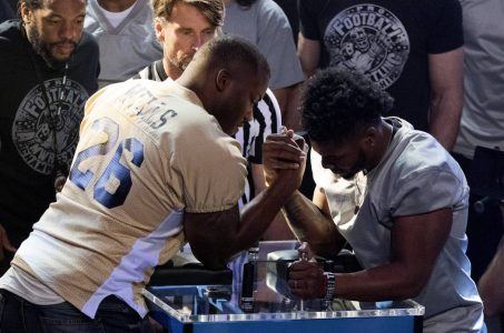 Jamon Brown and Howard Jones at the Pro Football Arm Wrestling Championship at the MGM Grand