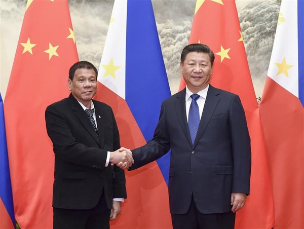 Philippine President Rodrigo Duterte meets Chinese President Xi Jinping