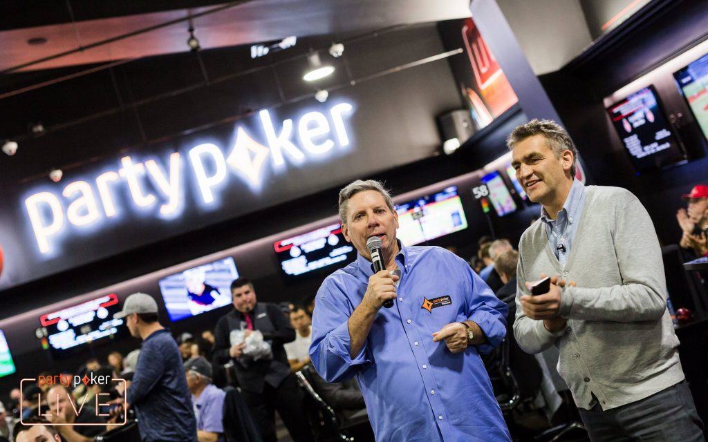 Mike Sexton and John Duthie at partypoker