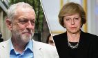 Jeremy Corbyn and Theresa May face off in UK election.