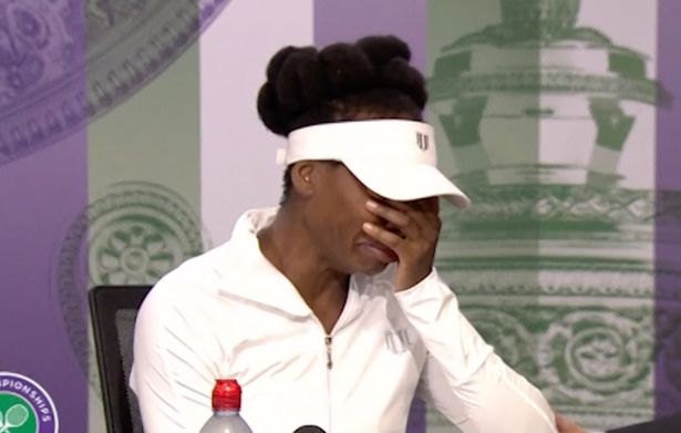 Venus Williams in tears at Wimbledon