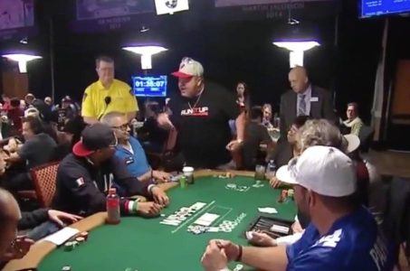 WSOP Main Event 2017 player fight