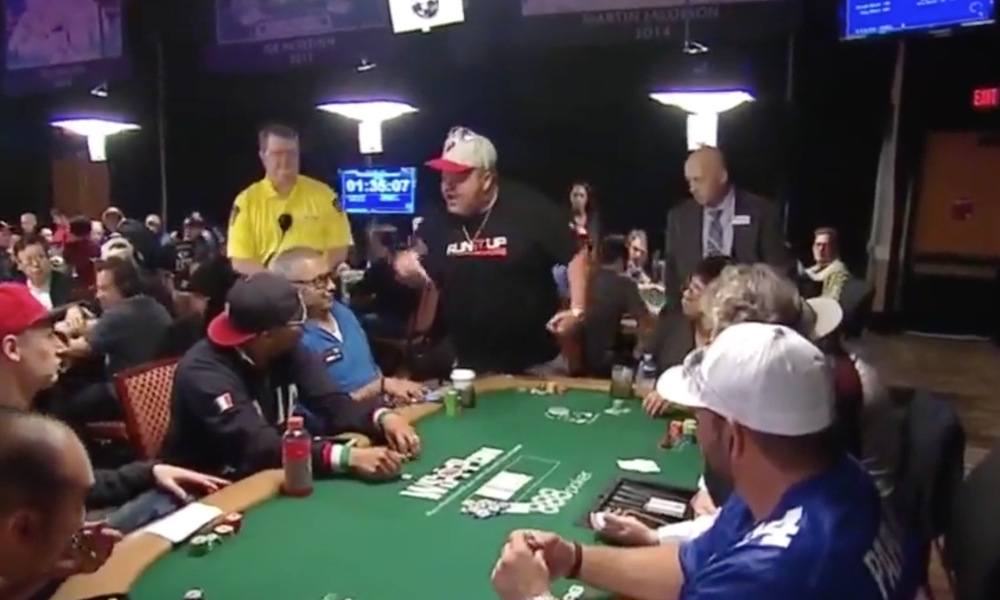 WSOP Main Event 2017 player fight