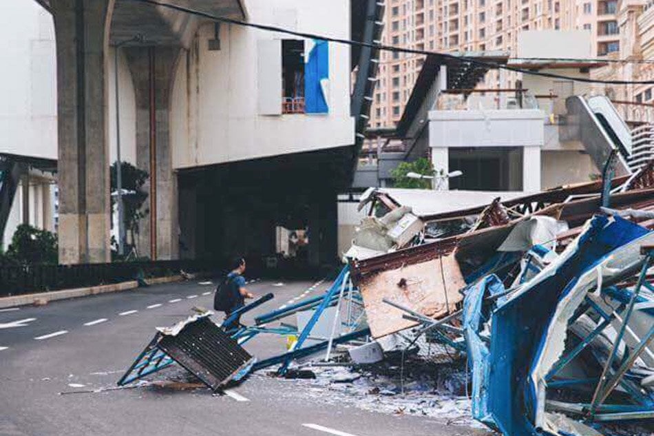 Destruction of Typhoon Hato in Macau