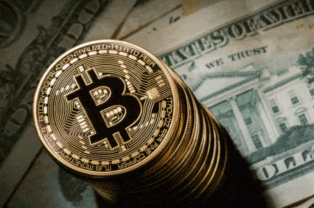 Bitcoin cryptocurrency on the rise