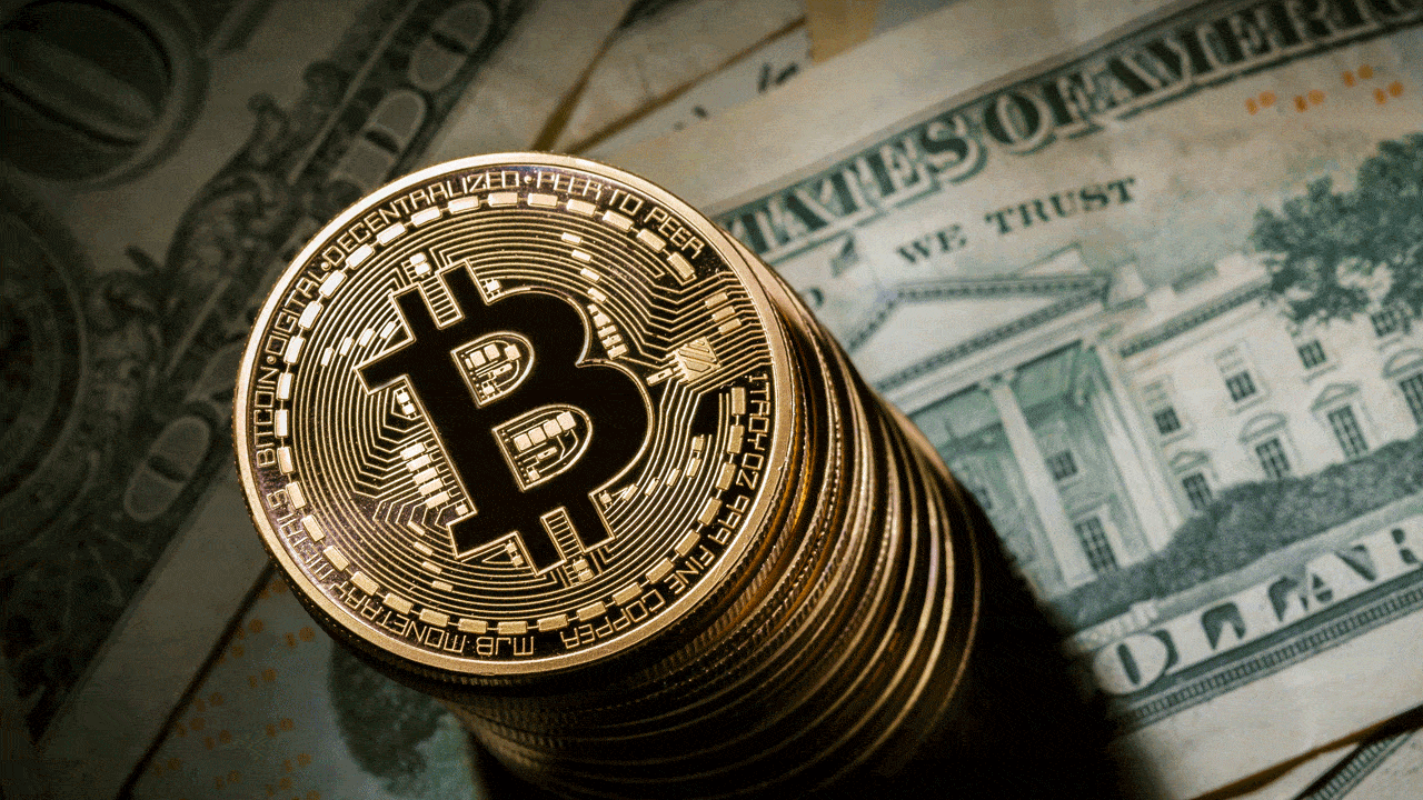 Bitcoin cryptocurrency on the rise
