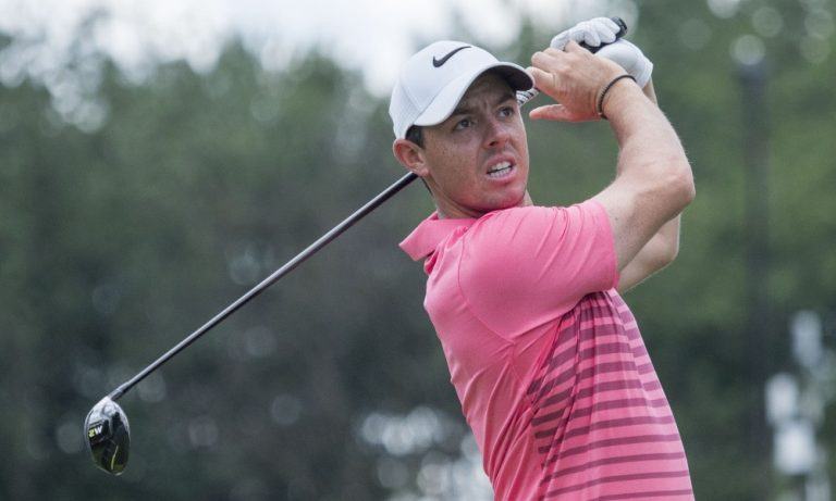 what time does rory mcilroy tee off today uk time