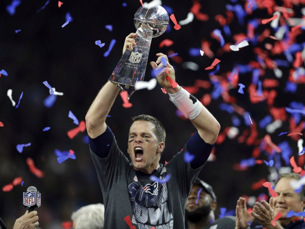 Tom Brady and the Vince Lombardi Trophy