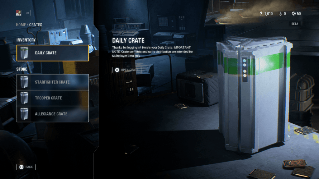 Star Wars Battlefront 2 loot box