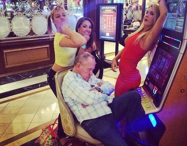 gamblers pass out slot machine