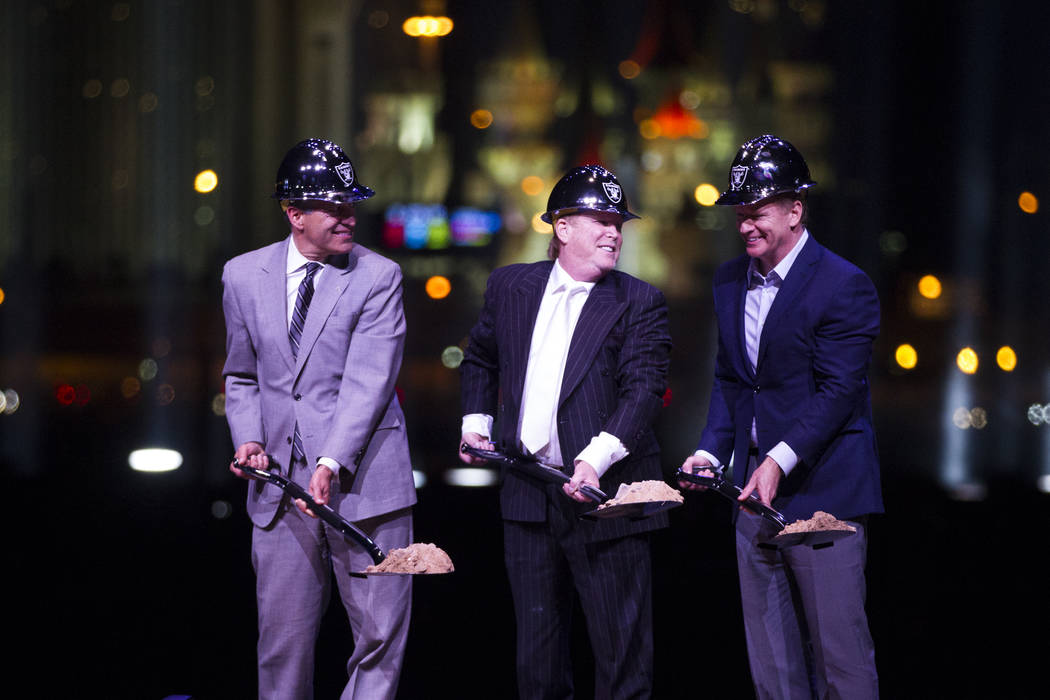 Raiders stadium groundbreaking Las Vegas