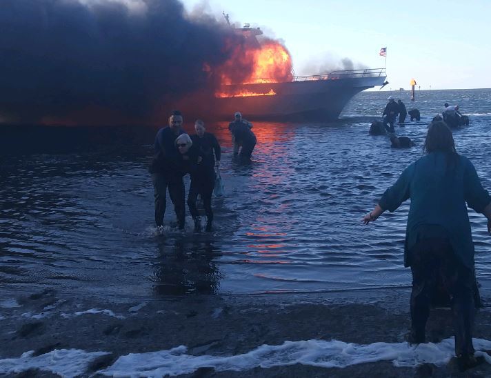 Florida casino boat fire Tropical Breeze