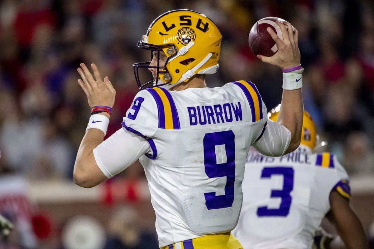 NFL Draft odds Joe Burrow hands