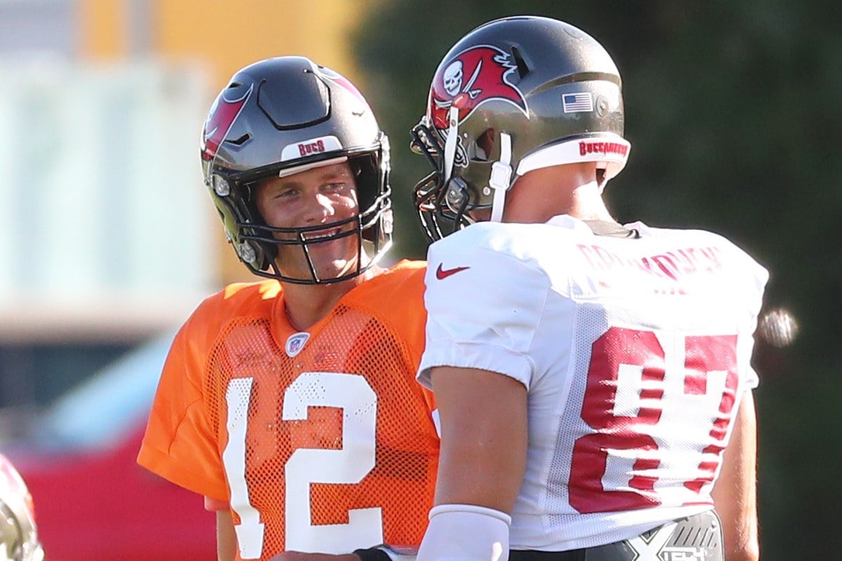 Tampa Bay Buccaneers Tom Brady and Rob Gronkowski