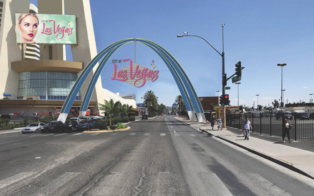 New Las Vegas Archway Highlights Downtown Casino District