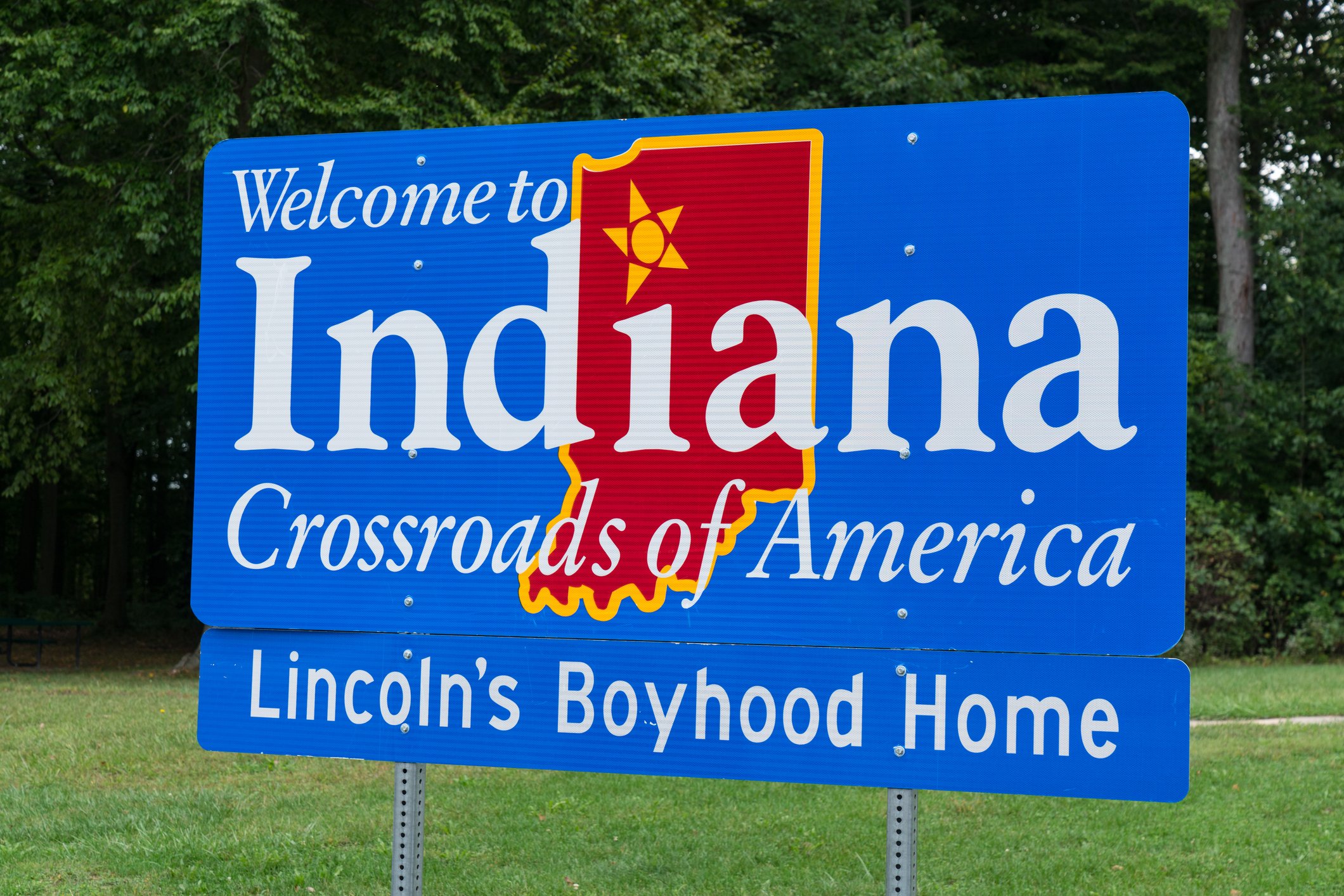 Indiana welcome sign
