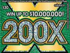 emblem for California's 200X scratch ticket lottery game