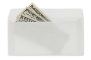 Cash in envelope