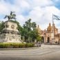 San Martín Plaza and Cathedral in Cordoba, Argentina