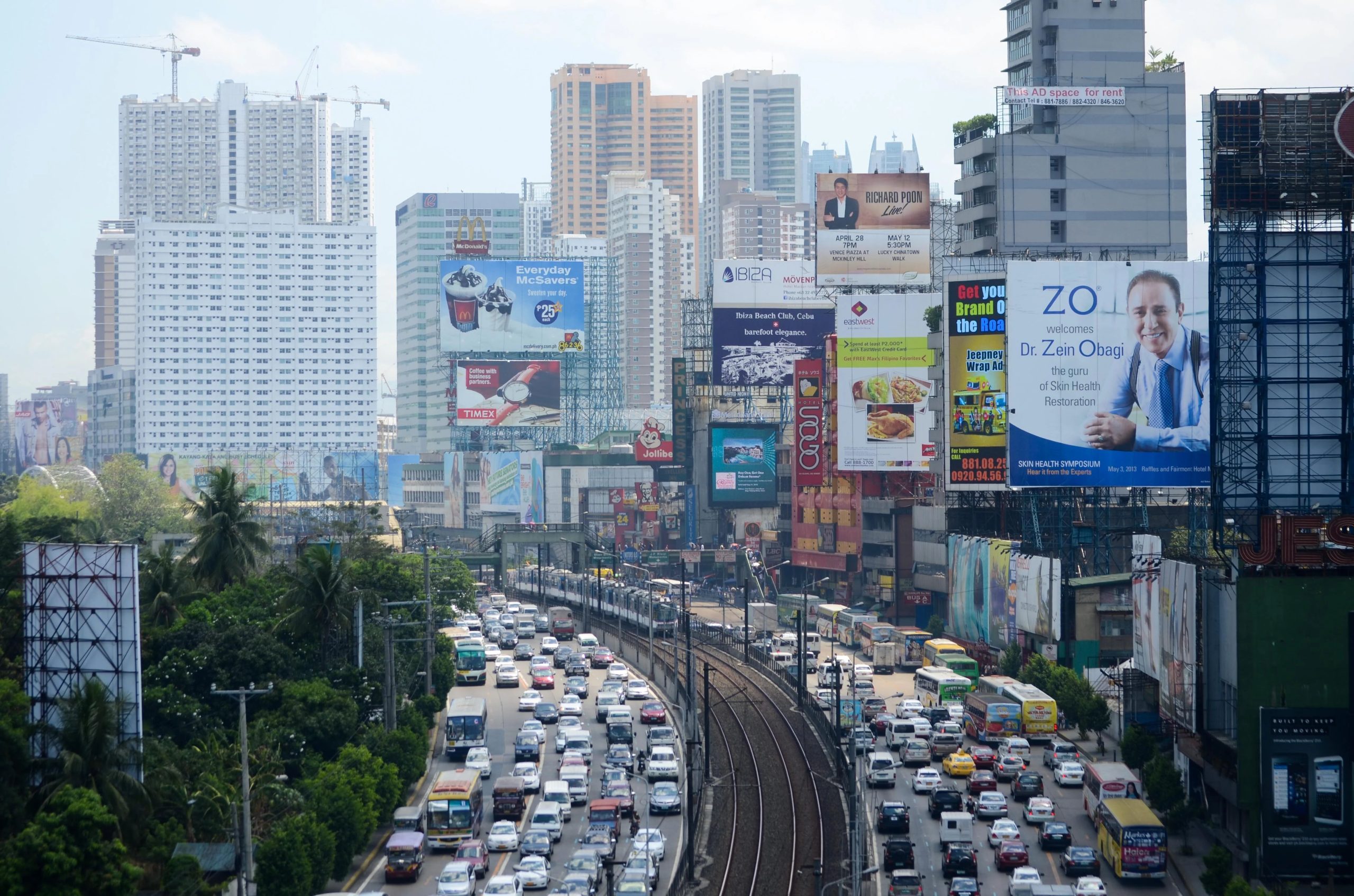 The financial district of Makati City in Manila