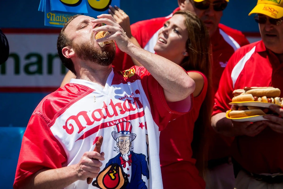 Joey Chestnut hot dog contest Nathan's odds