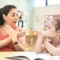 Teacher teaches sign language in Spain