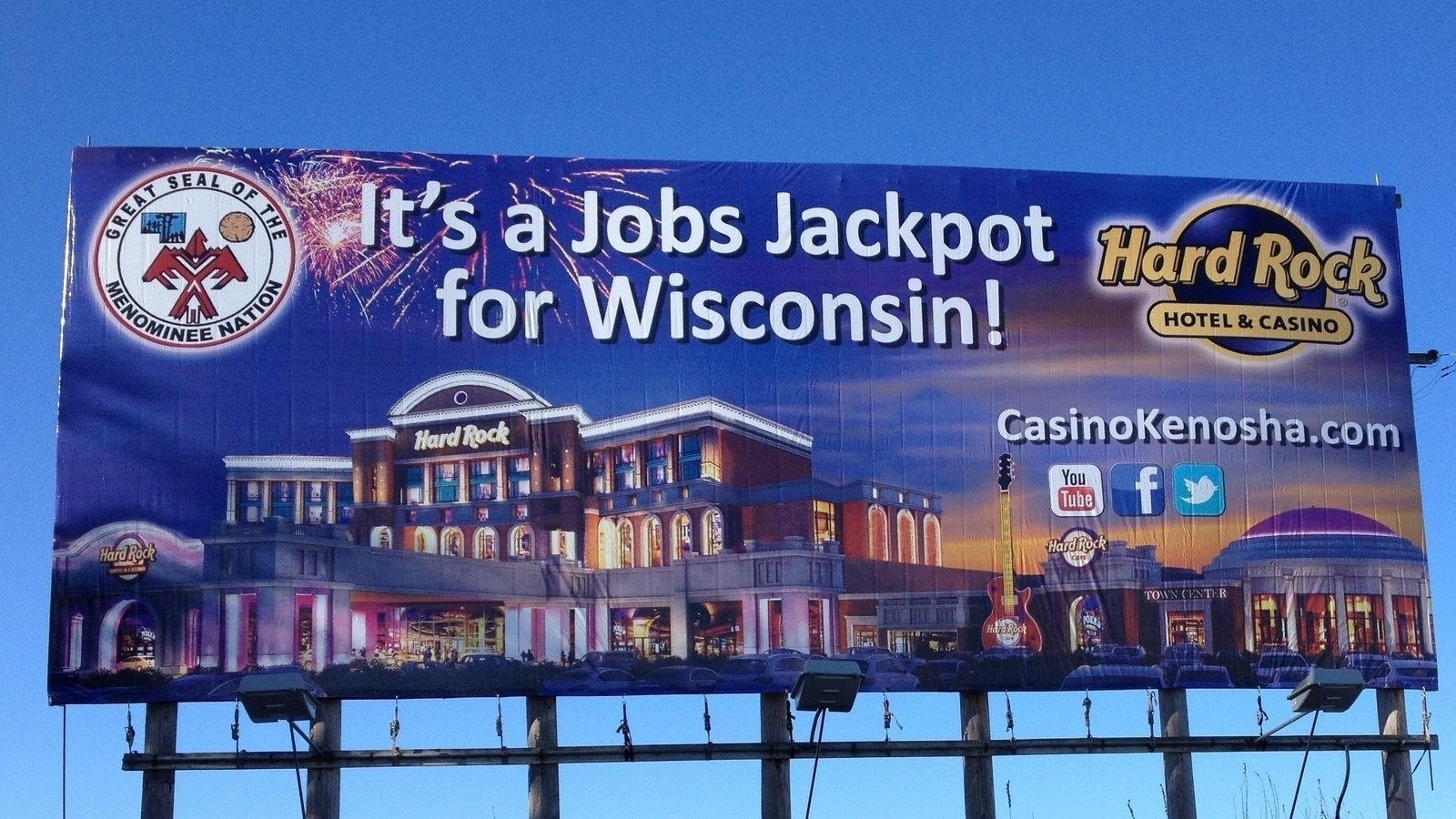 Hard Rock Kenosha billboard