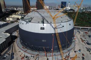 The MSG Sphere is being constructed on 18 of acres of land owned by Vici Properties, the Las Vegas Strip's largest landowner.