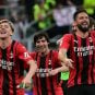 AC Milan players celebrate a win over Atalanta in May